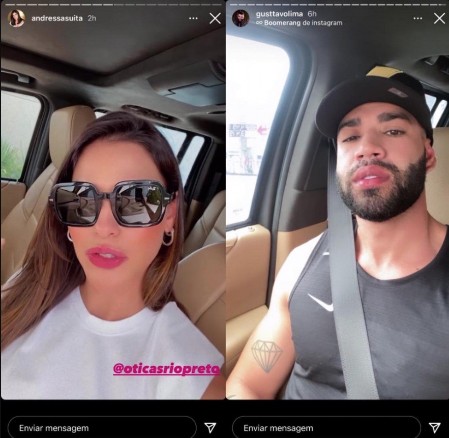 Gusttavo Lima e Andressa Suita levantam suspeitas de reconciliação