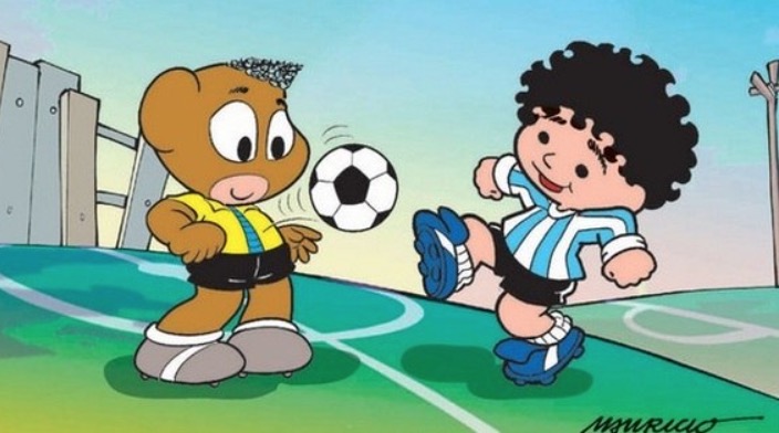 Mauricio de Sousa criou desenho em homenagem a Maradona, mas não teve continuidade