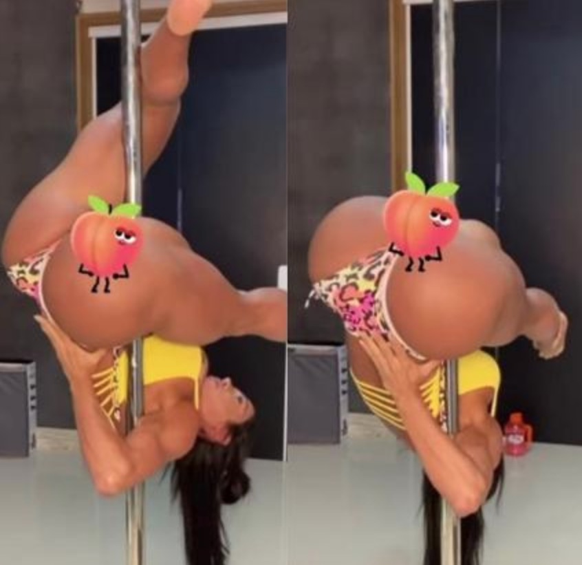 Gracyanne Barbosa se estica ao limite e deixa 'algo' escapar no pole dance