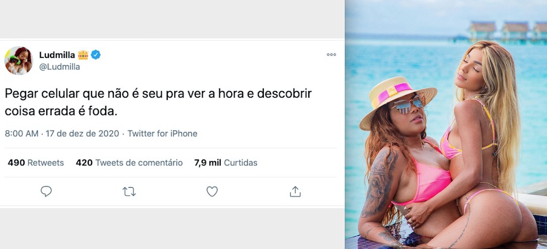 Ludmilla faz post misterioso e internautas especulam crise no casamento