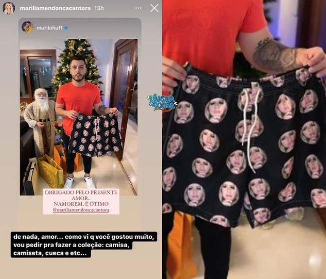 Marília Mendonça dá presente de Natal inusitado para Murilo Huff 