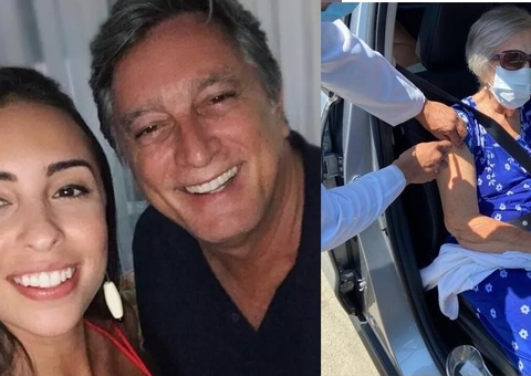 Filha de Eduardo Galvão se emociona com avó sendo vacinada