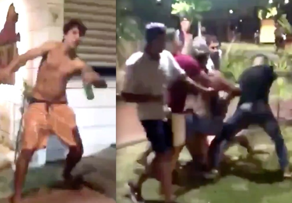 Ex-BBB Felipe Prior é flagrado em vídeo de briga generalizada na rua; veja