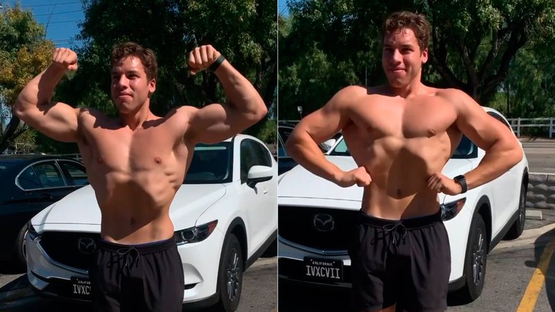 Aos 23, filho de Arnold Schwarzenegger chama atenção por corpo musculoso 