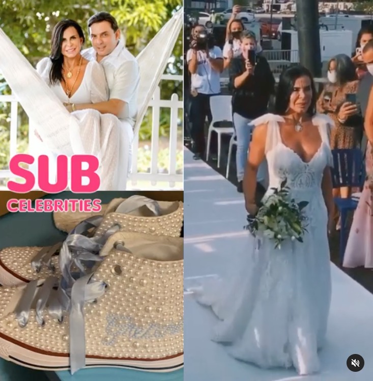 Gretchen usa all star customizado em casamento e divide opiniões 