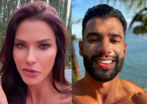 Gusttavo Lima e Andressa Suita estão juntos em Angra dos Reis novamente