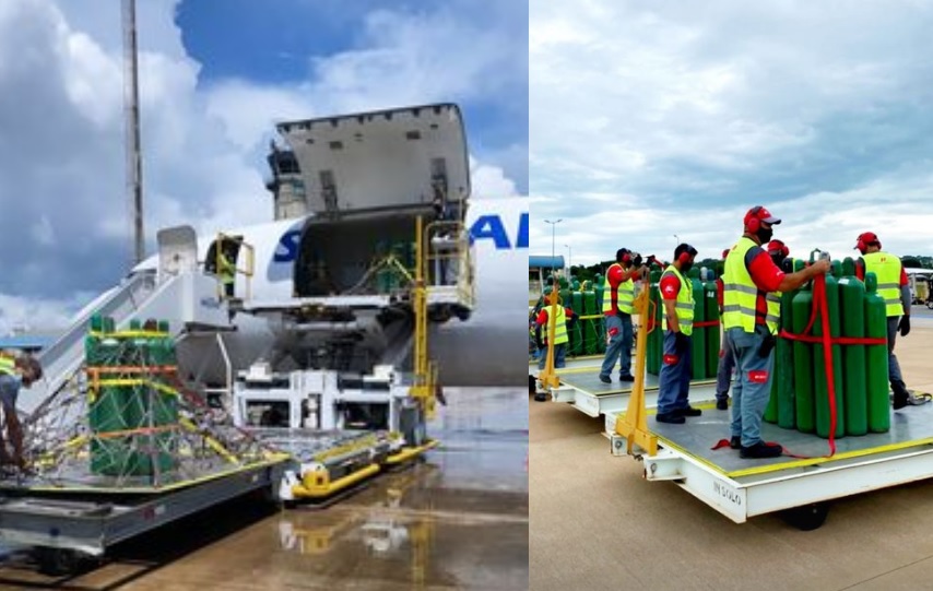 Boeing enviado por Gusttavo Lima com oxigênio pousa em Manaus