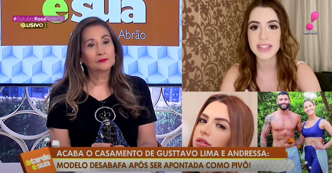 Huma Kimak se explica a Sônia Abrão sobre suposto caso com Gusttavo Lima