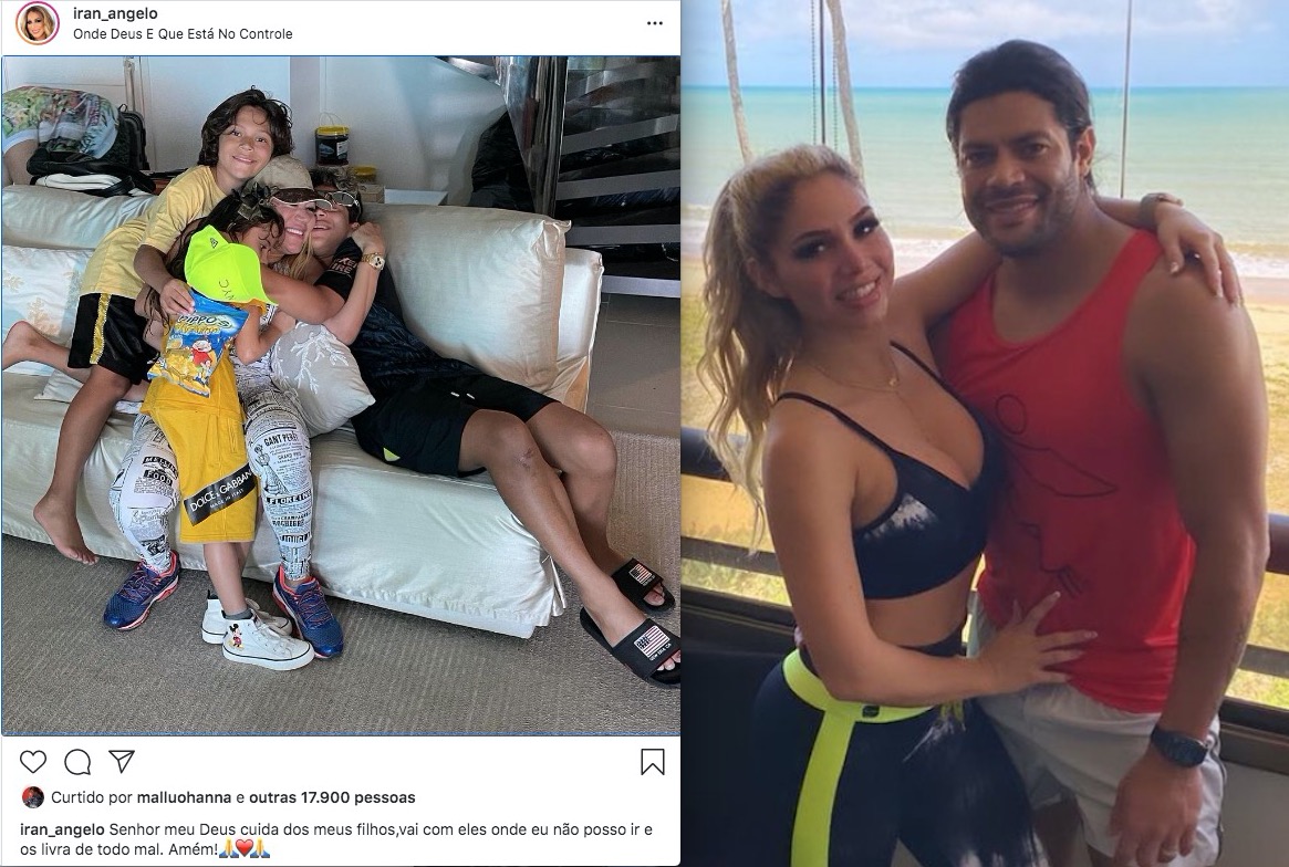 Ex de Hulk Paraíba, Iran Angelo faz oração ao deixar filhos para jogador 