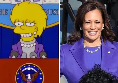 Os Simpsons "previram" roupa de Kamala Harris na posse de Biden