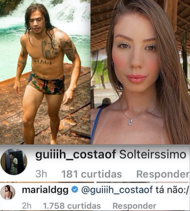 Namorada de Whindersson rebate fã que chamou humorista de solteiro