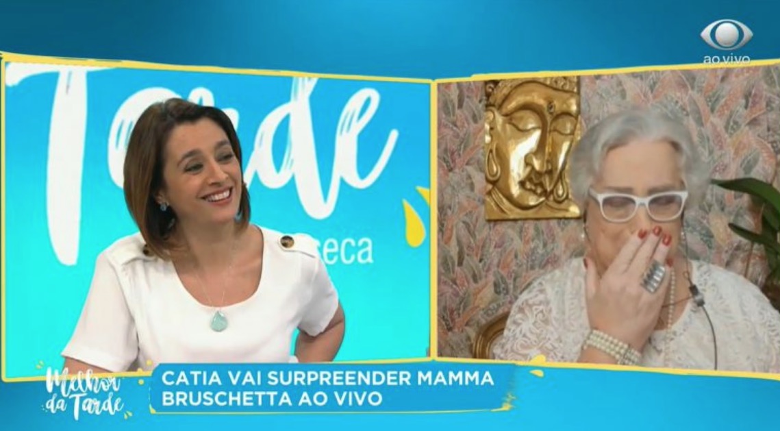 Mamma Bruschetta é convidada ao vivo por Catia Fonseca após demissão do SBT
