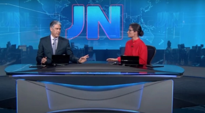 Falha técnica no JN irrita Bonner e Renata Vasconcellos vira meme 