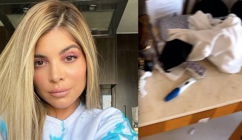 Amigo de Gkay se descuida e mostra teste de gravidez no quarto da youtuber