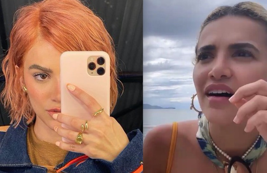 No dia do aniversário, Manu Gavassi deixa iPhone cair no mar em passeio