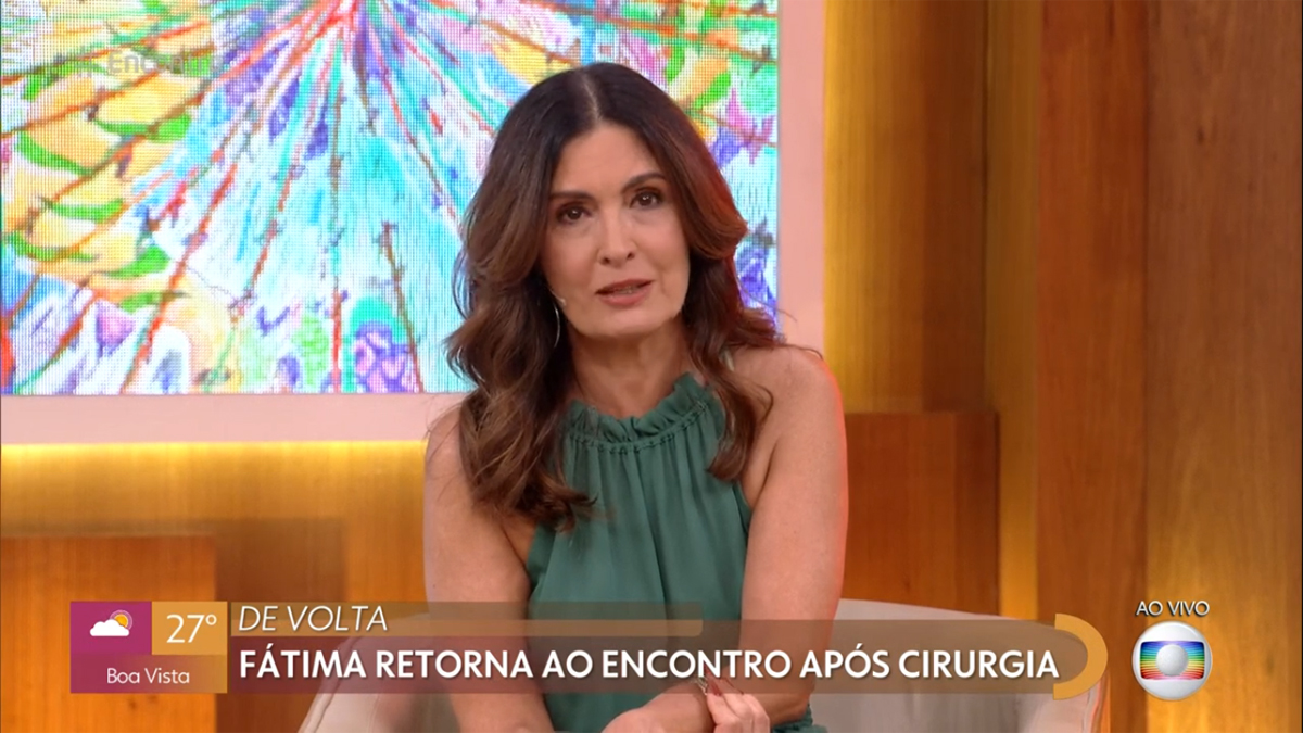 De volta ao 'Encontro', Fátima Bernardes se emociona ao relembrar cirurgia