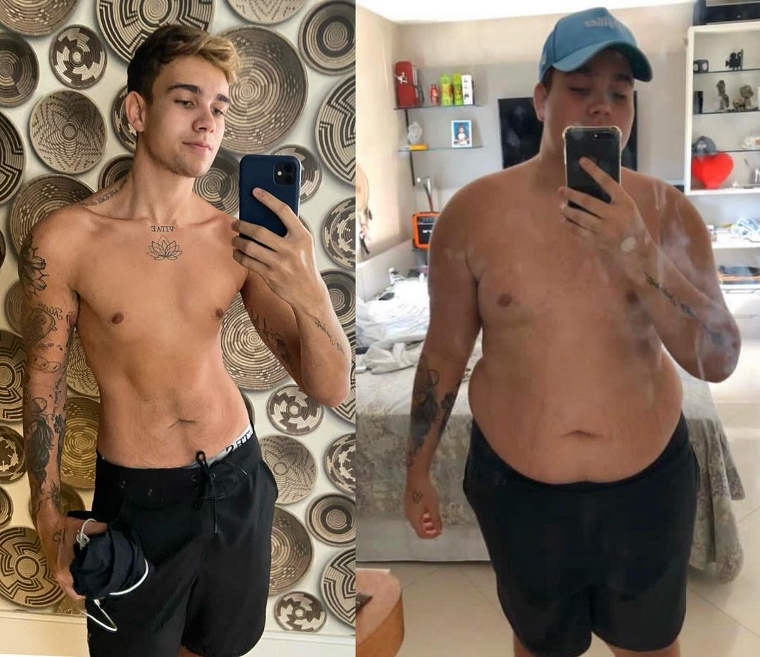 Aos 20, filho de Solange Almeida mostra antes e depois de bariátrica