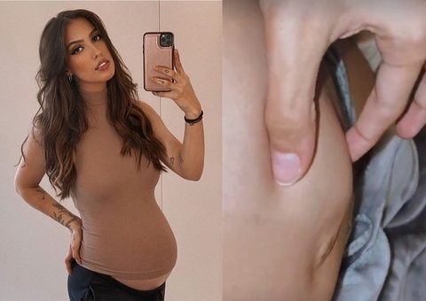 Vídeo: Gabi Brandt choca ao mostrar filho mexendo em barriga: 'aflição'