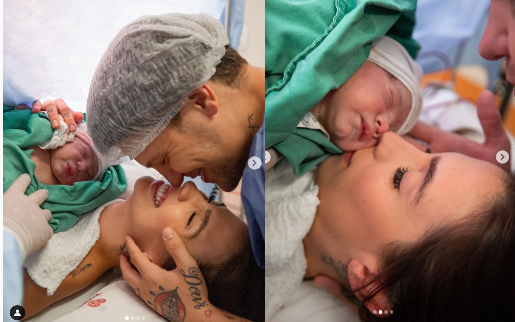 Nasce 2º filho de Gabi Brandt e Saulo Poncio; veja fotos e vídeo