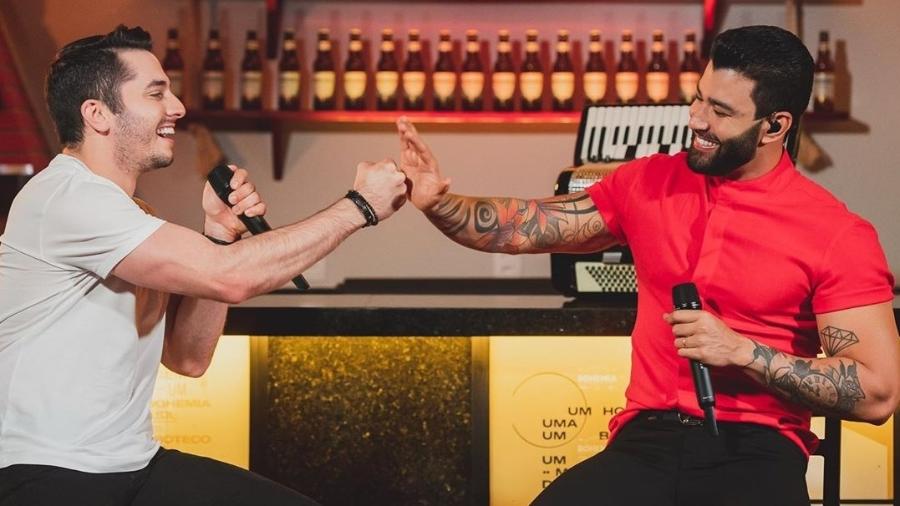 Jonas Esticado e Gusttavo Lima anunciam música sobre amor que chegou ao fim