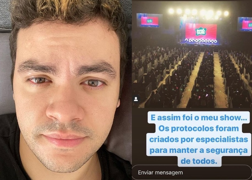 Lucas Neto rebate críticas por show na pandemia após polêmica com Carlinhos