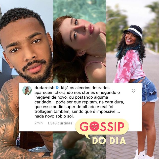 Duda Reis comenta áudio de suposta traição de Nego do Borel: 'na cara dura'