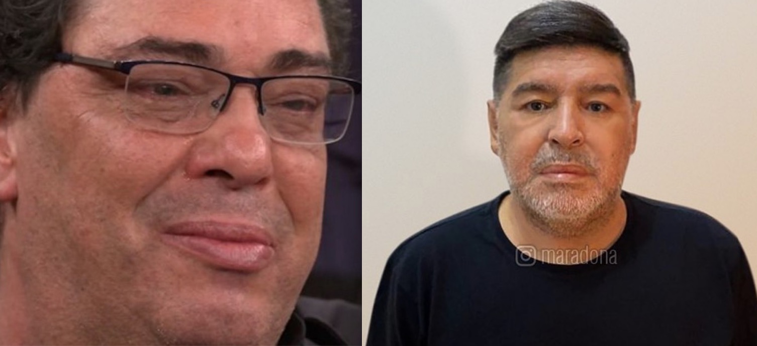 Casagrande chora e lamenta morte de Diego Maradona ao vivo