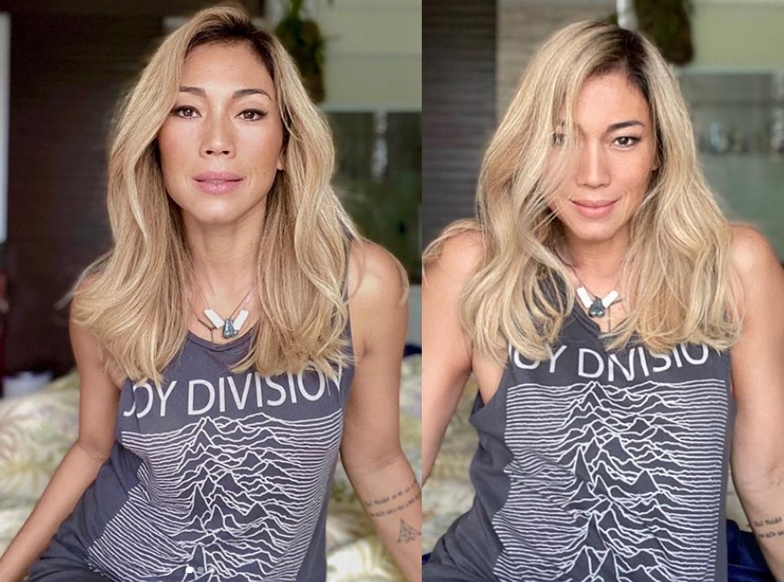 De volta à Globo, Danni Suzuki surge loira pela primeira vez