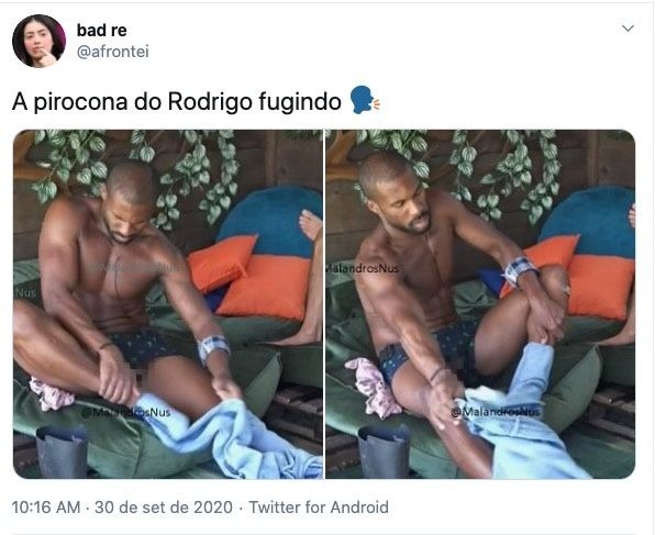 Rodrigo deixa o pênis escapar ao trocar de roupa em A Fazenda