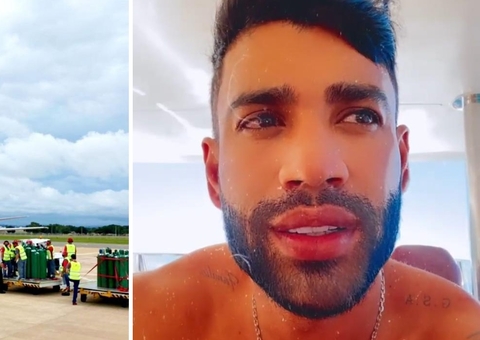 Gusttavo Lima manda Boeing recheado de cilindros de oxigênio a Manaus