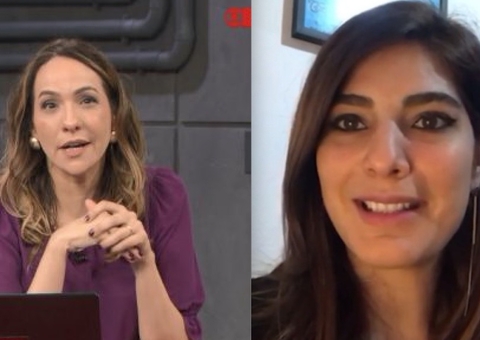 Ao vivo, Maria Beltrão entrega gravidez de Andréia Sadi