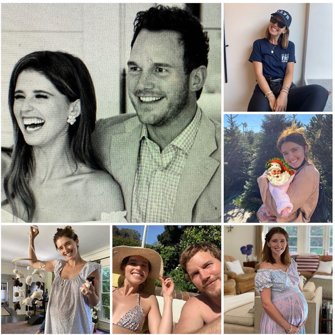 Chris Pratt posta cliques raros da esposa Katherine Schwarzenegger e filha 