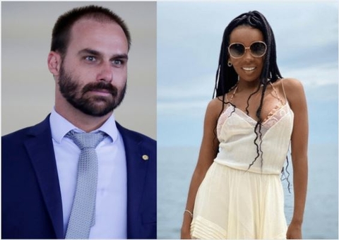 Eduardo Bolsonaro critica Thelma por férias em ilha isolada e ex-BBB rebate