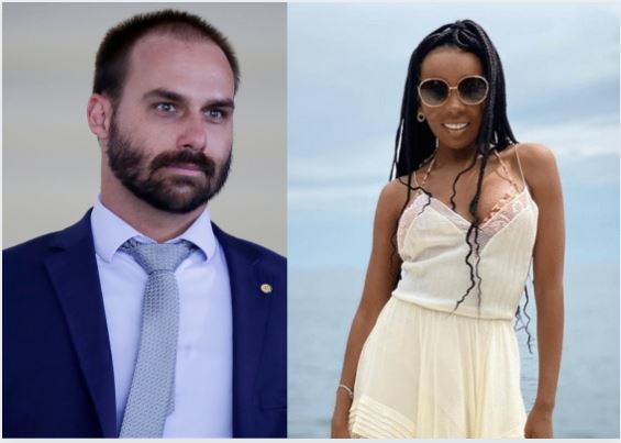 Eduardo Bolsonaro critica Thelma por férias em ilha isolada e ex-BBB rebate