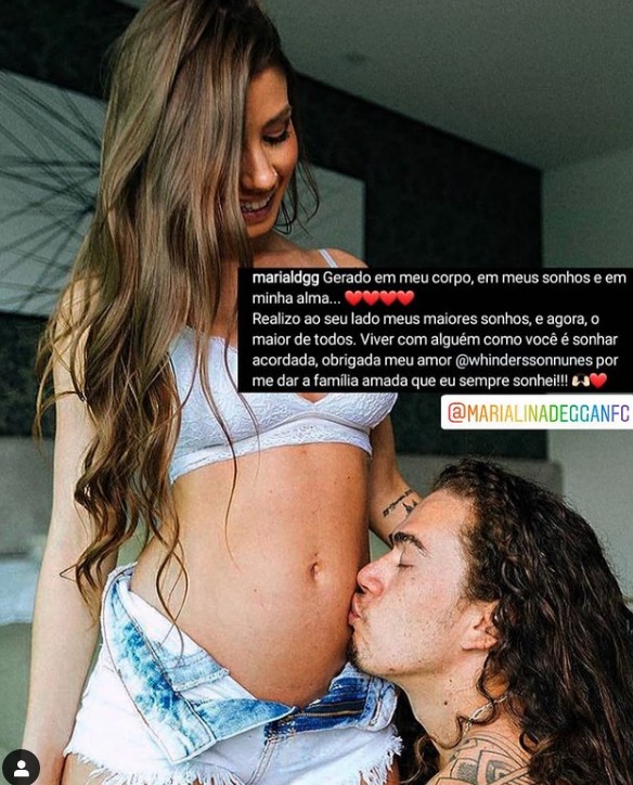 Namorada de Whindersson sobre gravidez: ‘realizei o maior sonho de todos’