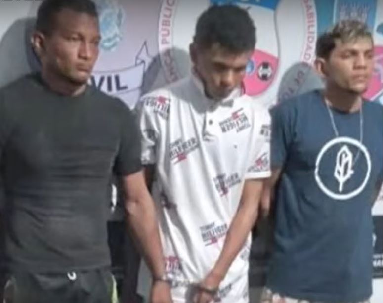 Trio é preso ao tentar matar homem a tiros no meio da rua no Amazonas
