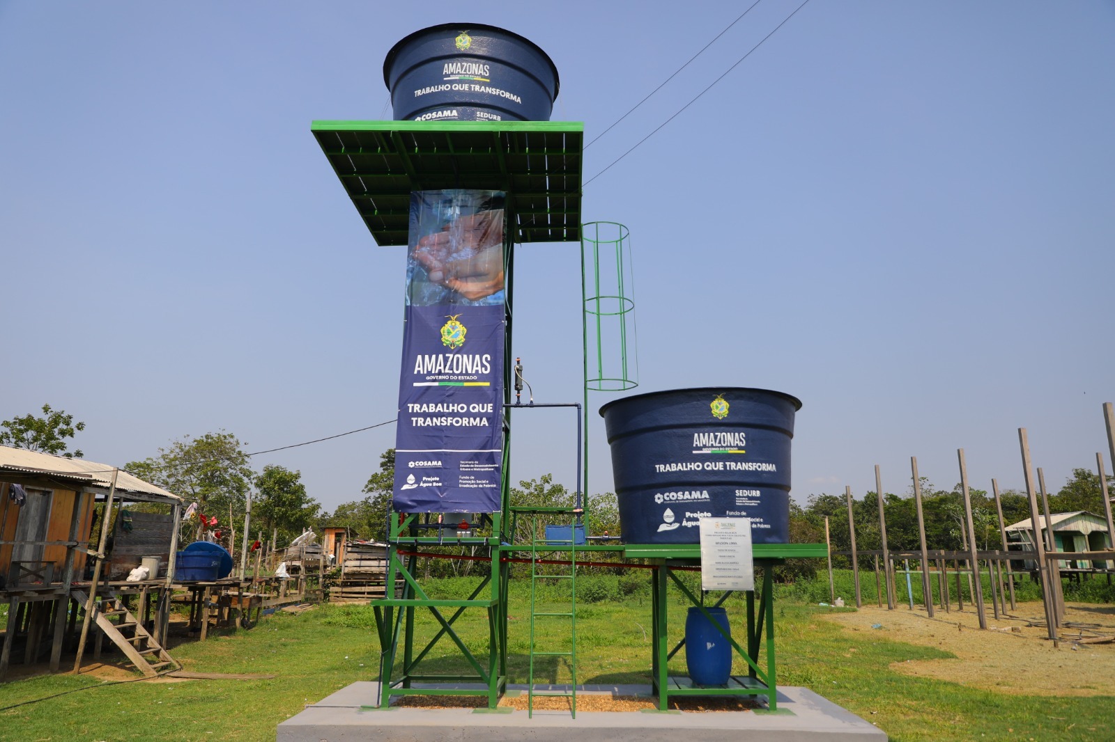 Comunidades ribeirinhas recebem sistema de água potável no Amazonas