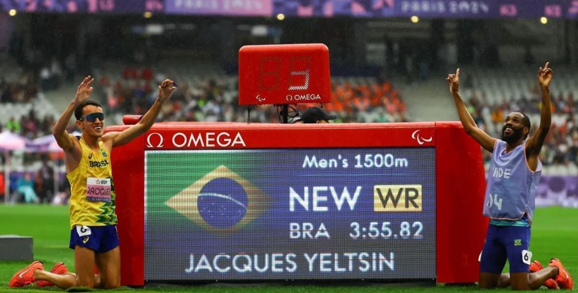Brasil tem dobradinha no atletismo nas Paralimpíadas de Paris