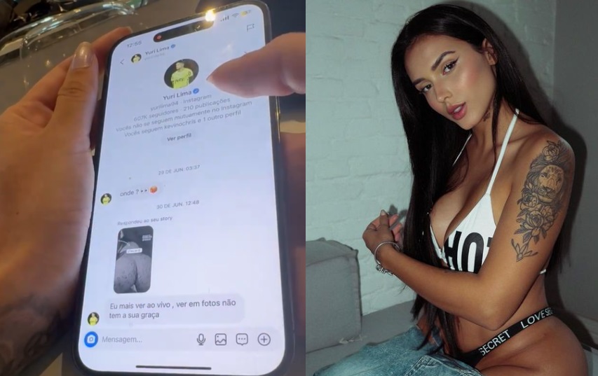 Ex-amante de Neymar expõe mensagem de Yuri Lima enquanto estava com Iza