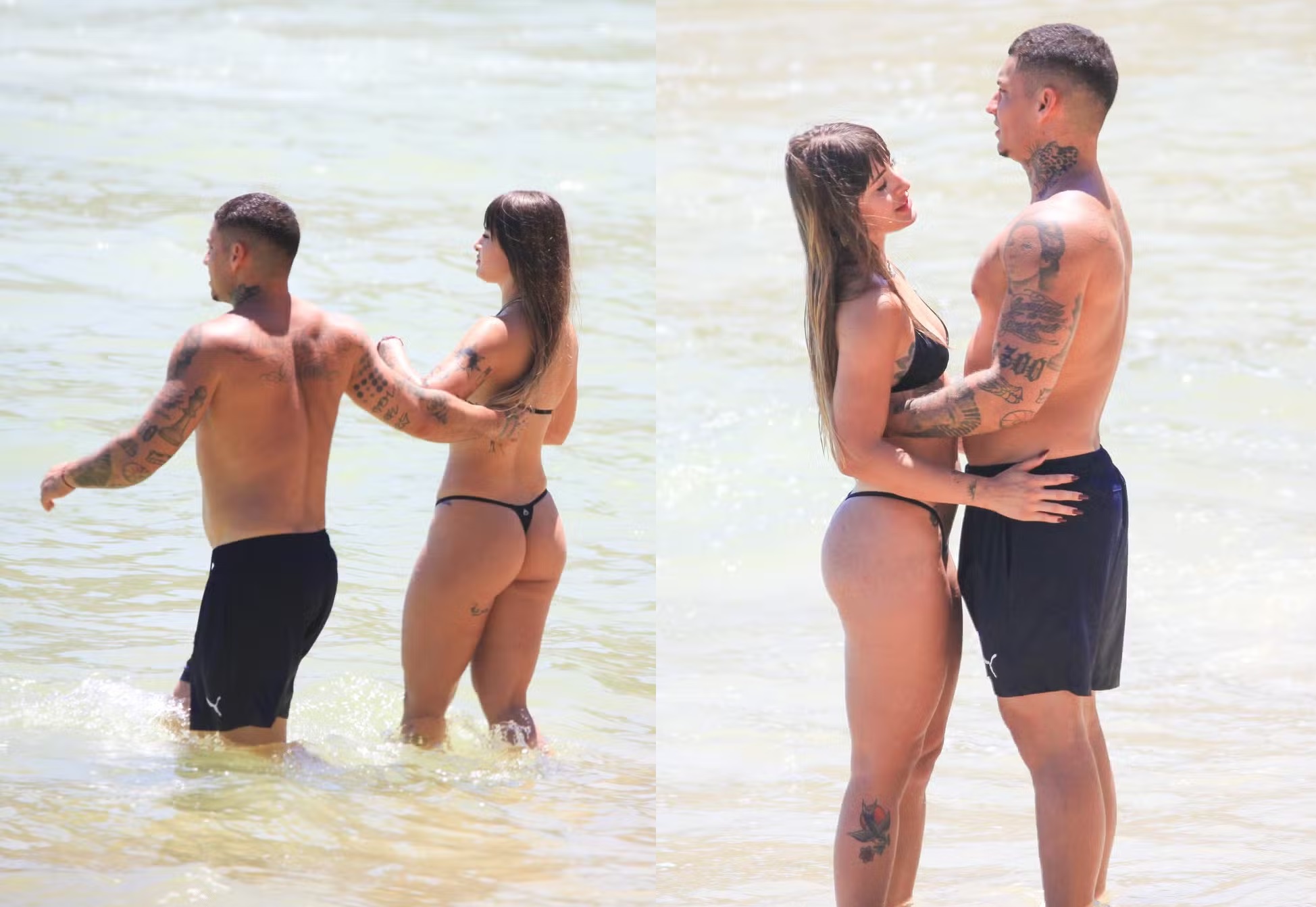 Filipe Ret eleva temperatura em pegação com namorada manauara na praia