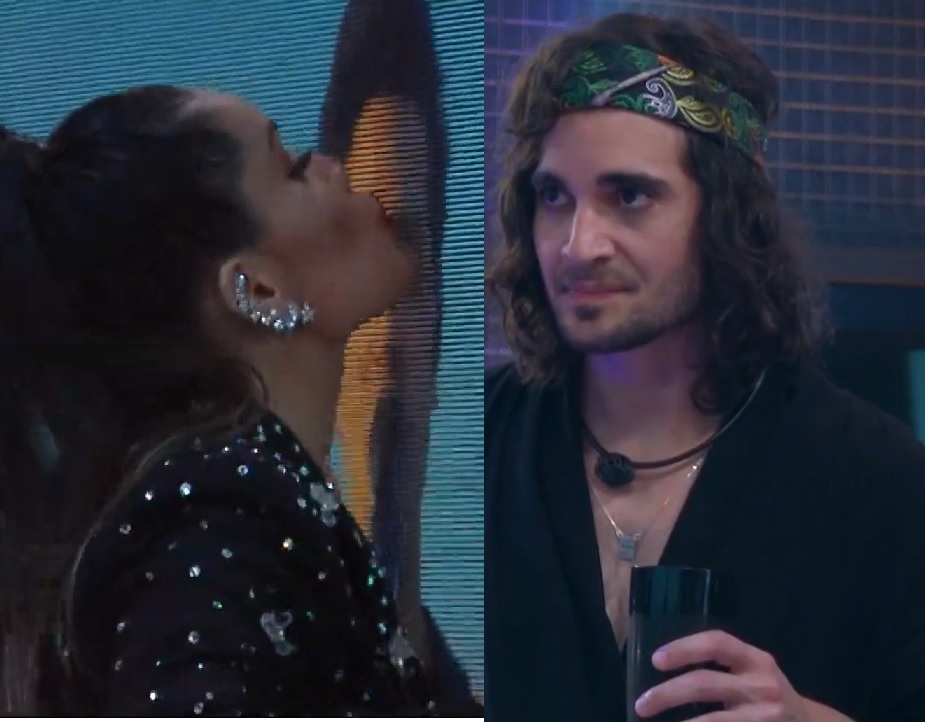 Juliette pira com Luan Santana, beija telão e Fiuk fica com ciúmes