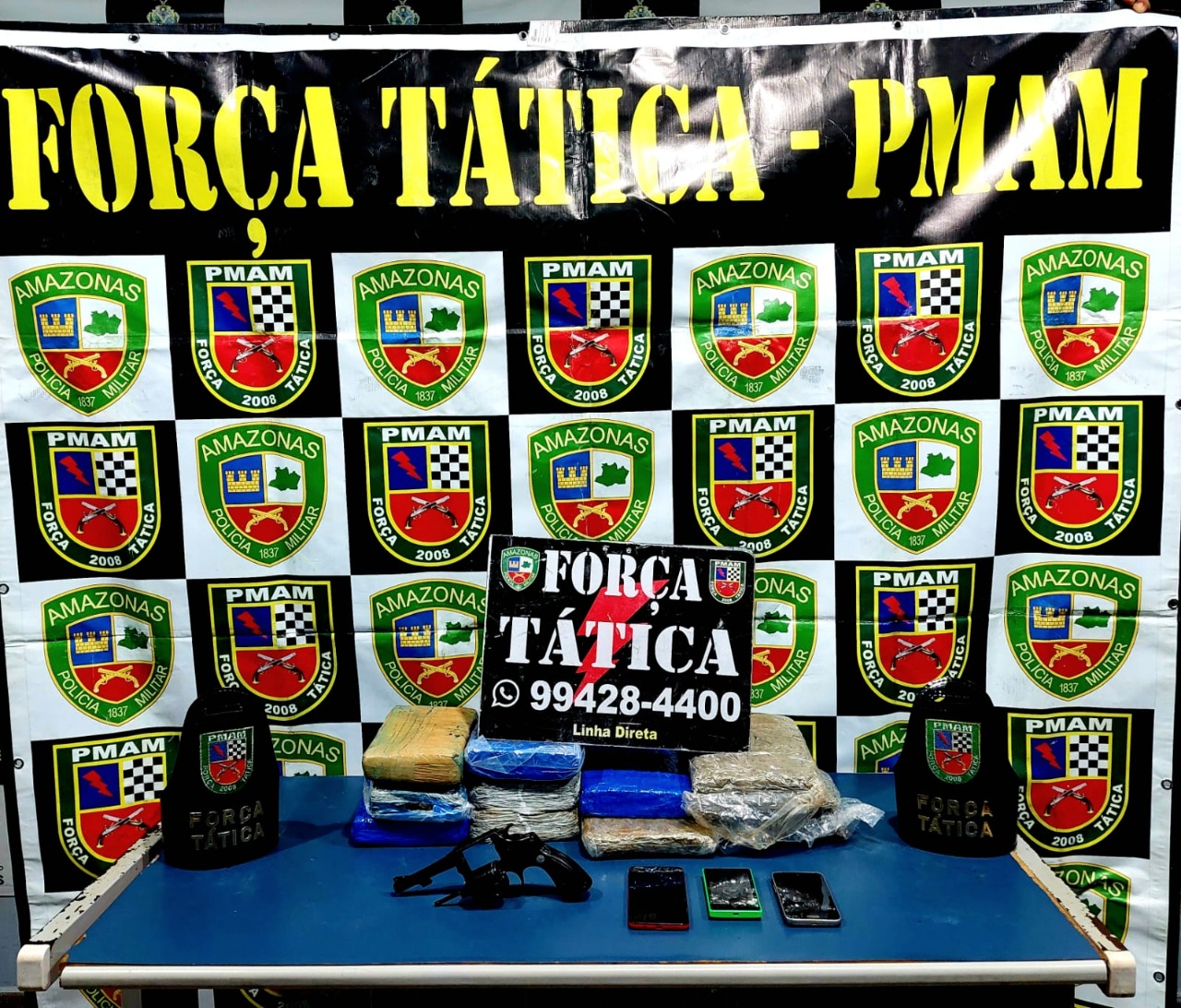 Grupo é preso com drogas escondidas em botija de gás no Amazonas