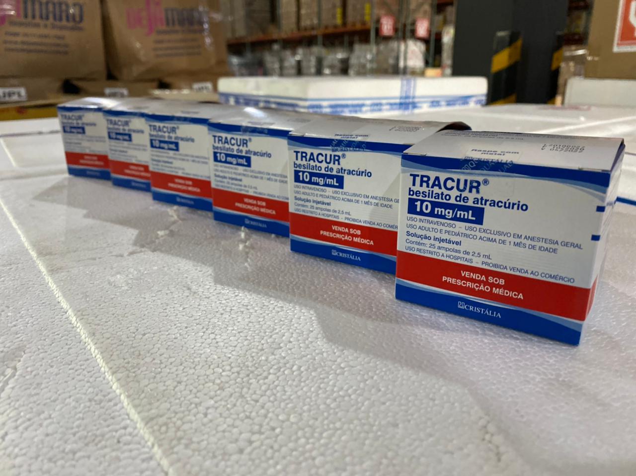 Medicamento usado em intubação de pacientes chega ao Amazonas