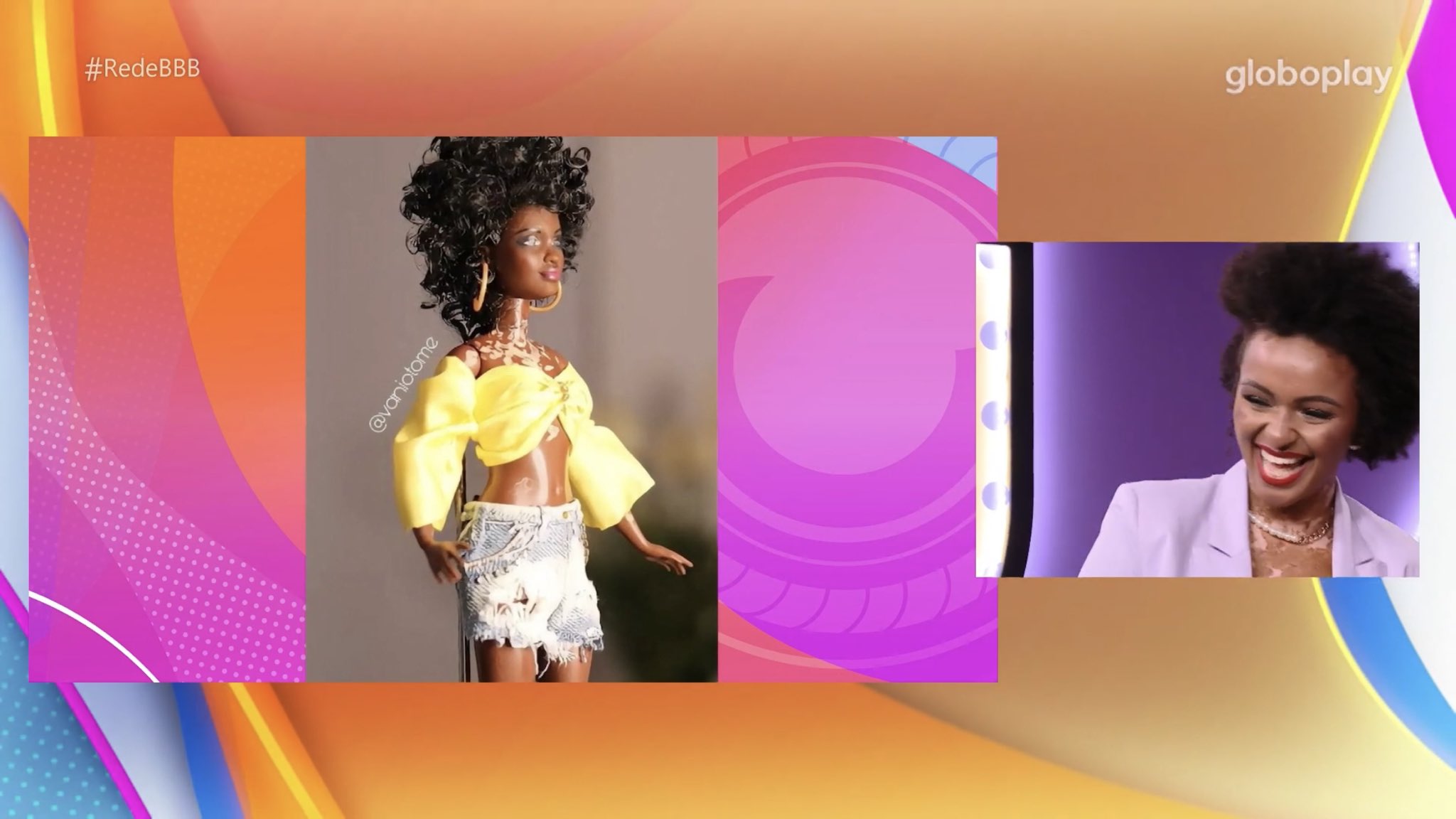 Natália se emociona ao descobrir boneca inspirada nela: 'apaixonada'