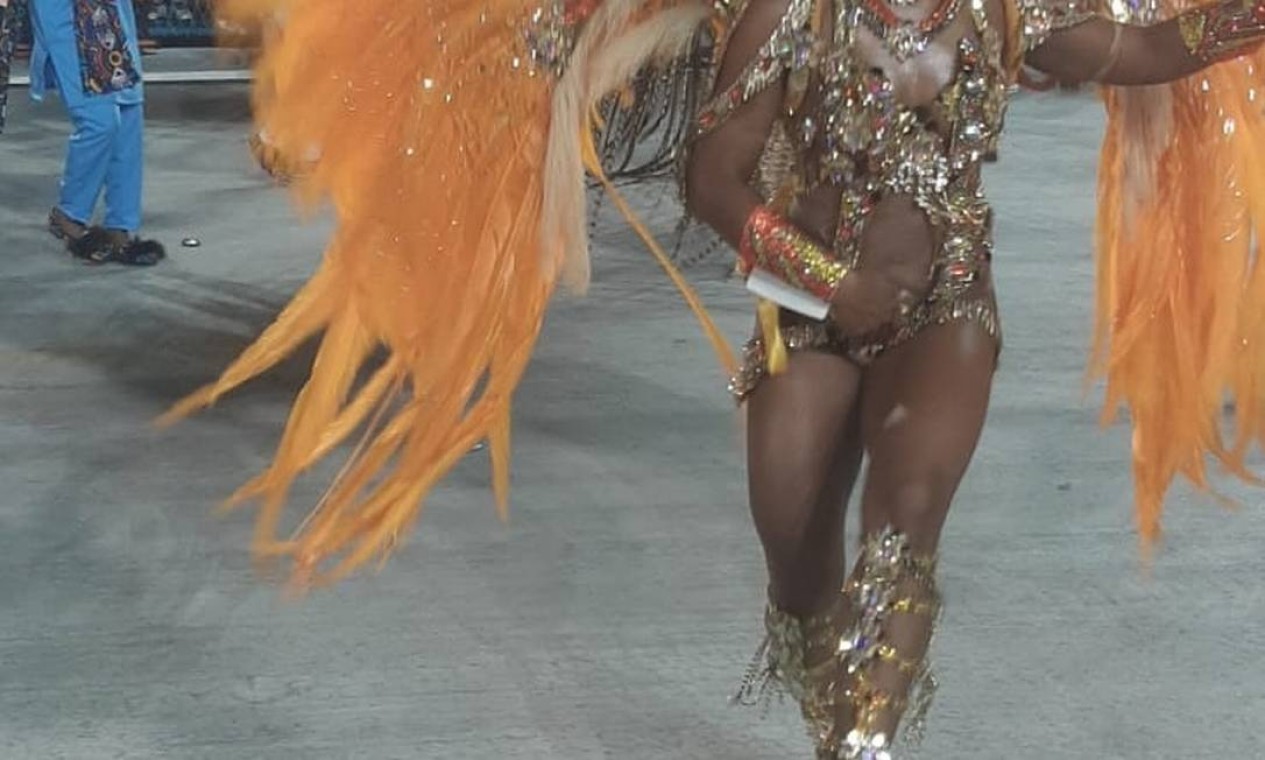 Fantasia rasga e princesa da Tuiuti samba com genitália á mostra