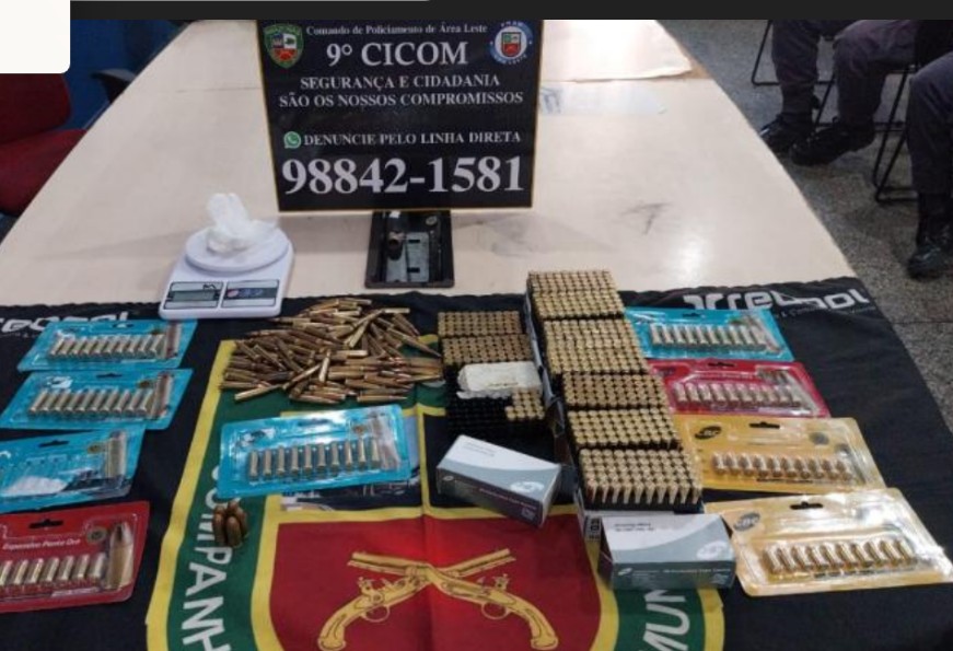 Motociclista é preso enquanto transportava munições de fuzil no São José