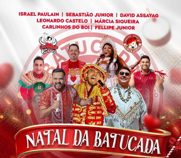 Natal da Batucada do Garantido movimenta nação vermelha e branca em Manaus