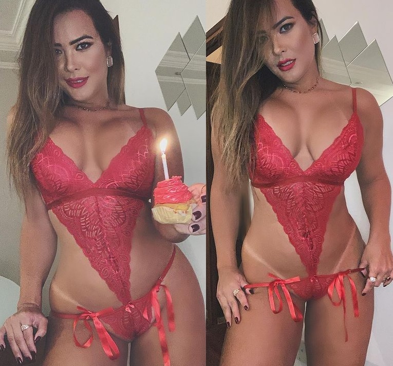 Geisy Arruda deixa ‘pepeca’ marcada em fotos picantes de lingerie 