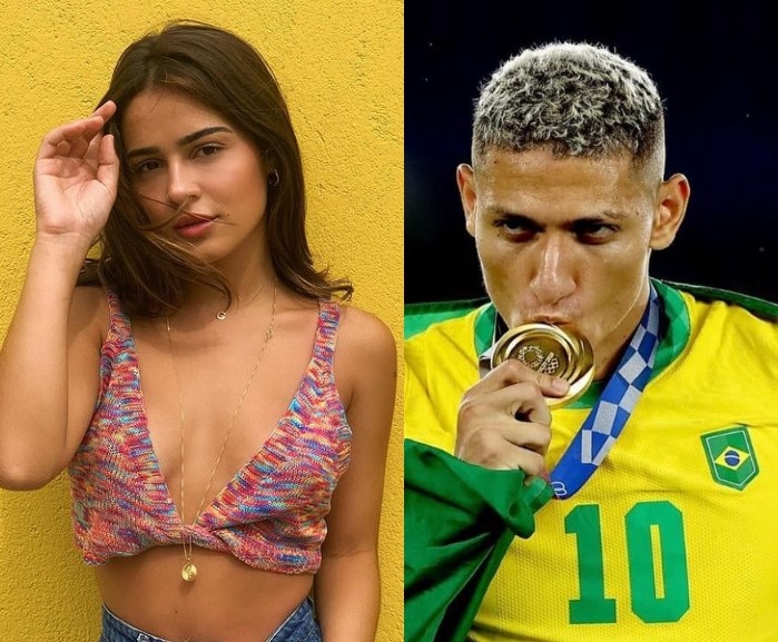 Atriz Giullia Buscacio e jogador Richarlison flertam após fim do namoro com cantor  