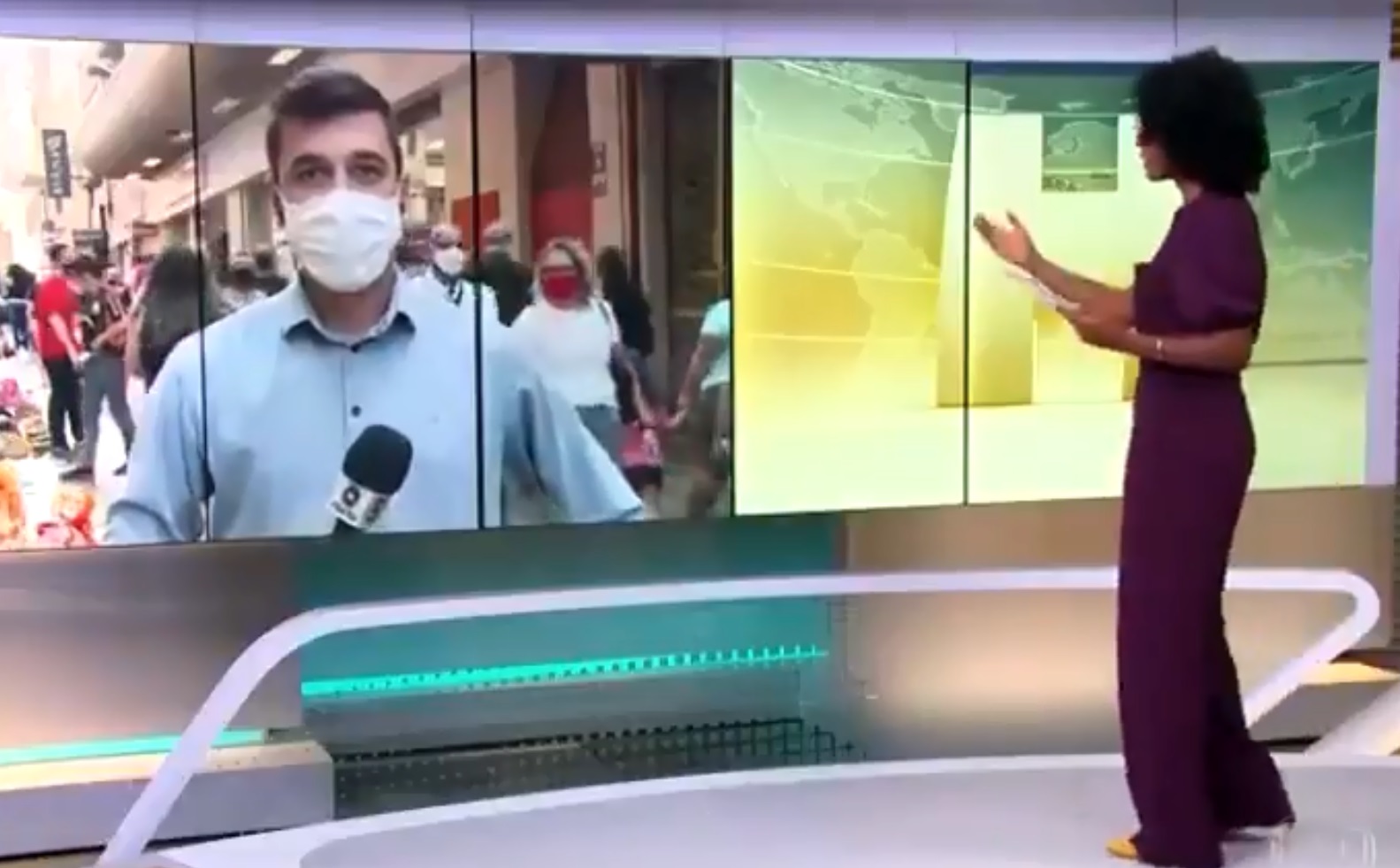 Homem ‘berra’ Globo Lixo ao vivo durante jornal da emissora; veja